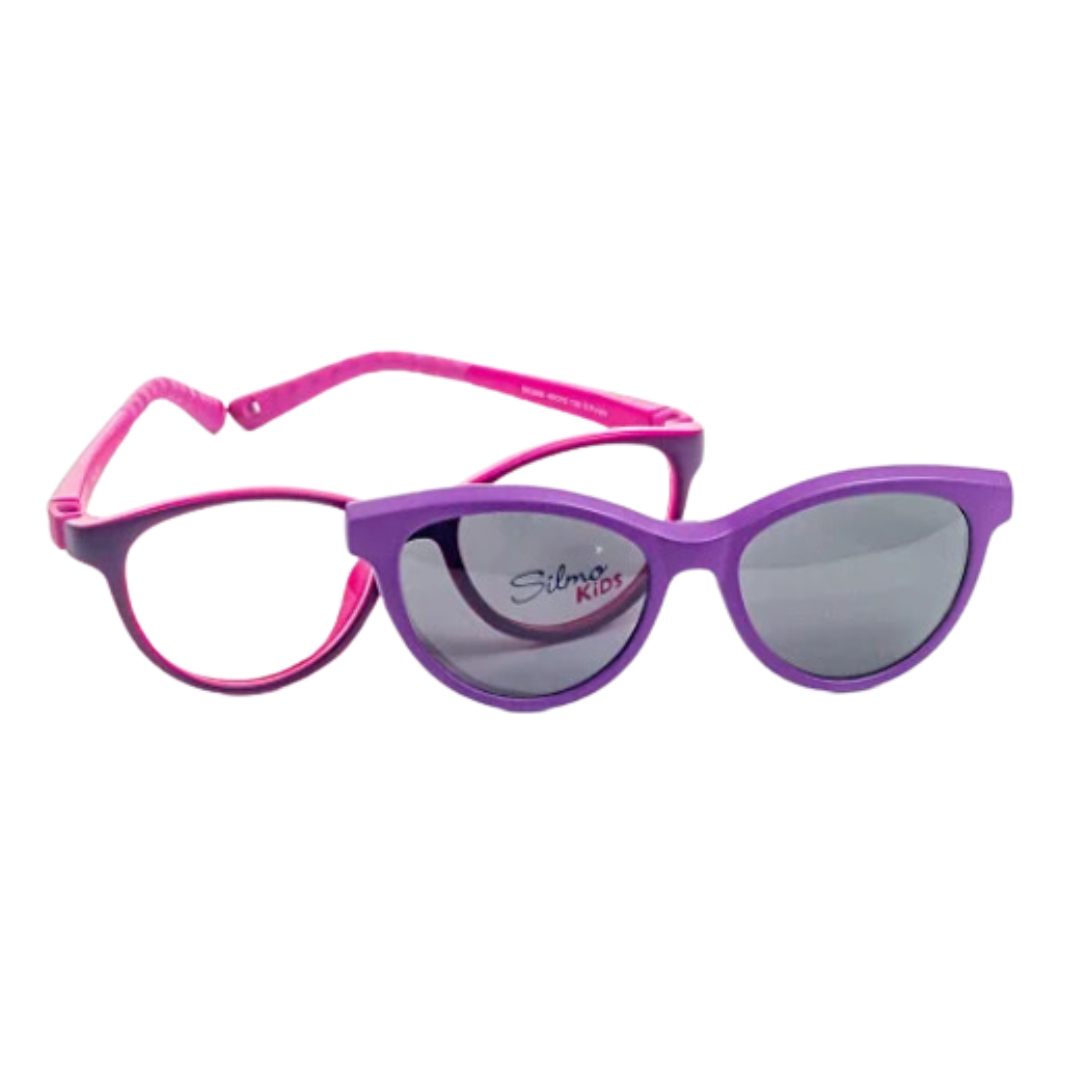 RX SILMO SK-2608 D.PURPLE 46 CLIPON Armação Óculos de Grau Silmo