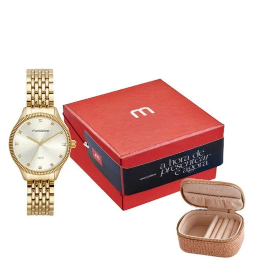 RELÓGIO MONDAINE DOURADO 32738LPMKDE1K1